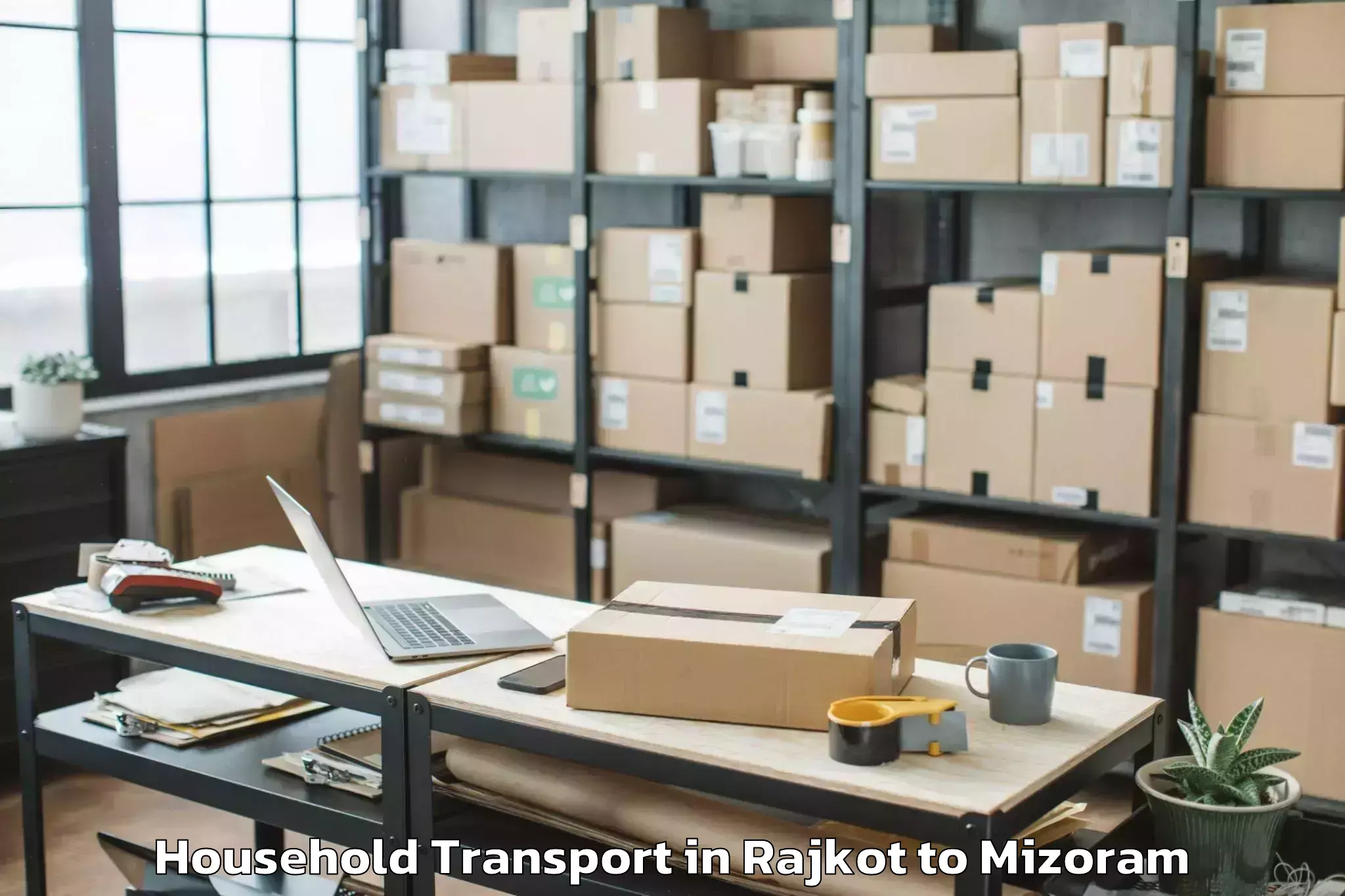 Book Your Rajkot to Icfai University Mizoram Aizaw Household Transport Today